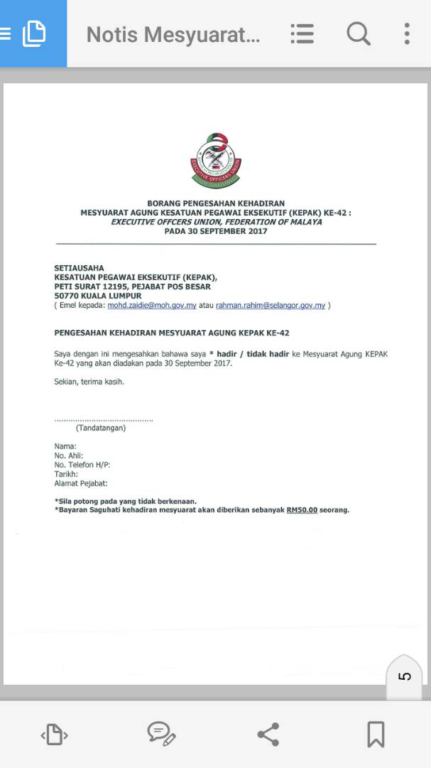Cara Balas Surat Rasmi Pengesahan Kehadiran